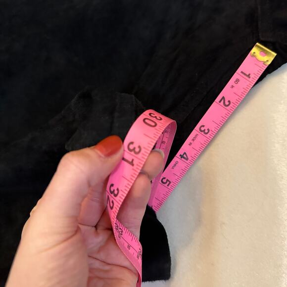 Vintage 90s Brandon Thomas Black Suede Straight Leg Pants Western Cowgirl Fall - Picture 6 of 10